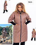 Жіноча куртка-пальто осіння батал 133 ВЛ, фото 2