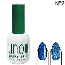 Кольоровий гель-лак зі світловідомим ефектом Professional Disco Gel 12 мл, для покриття нігтей Синій №02