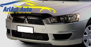 Дефлектор капота на Mitsubishi Lancer X сед 2007 -> AV-Tuning