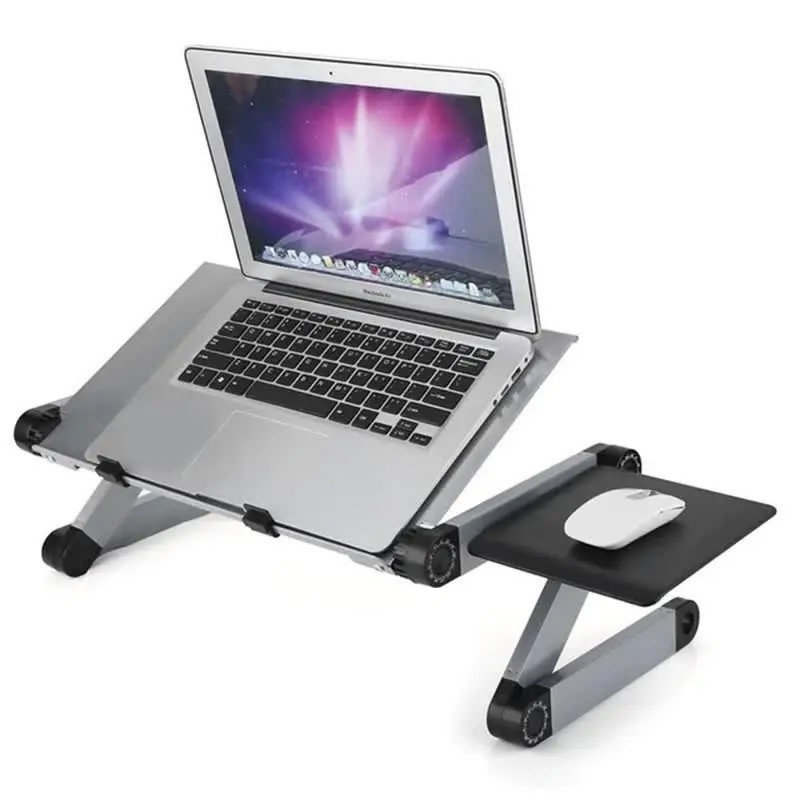 Столик трансформер подставка столешница для ноутбука, серебристый - фото 1 - id-p1643379211