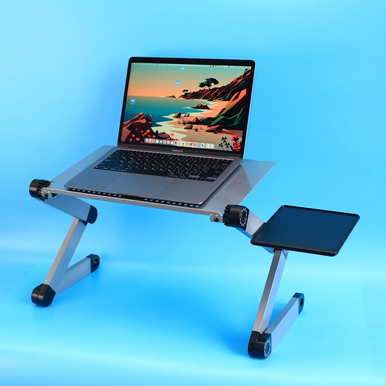 Столик трансформер подставка столешница для ноутбука, серебристый - фото 5 - id-p1643379211