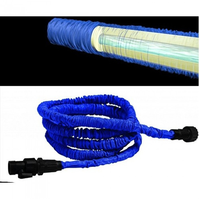 Шланг для полива усиленный X HOSE Magic Hose Комплект с распылителем 60 м Синий - фото 3 - id-p1668706739