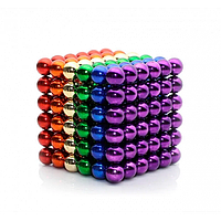 Магнитная игрушка конструктор Neocube Головоломка 216 шариков 5мм в металлическом боксе Разноцветный