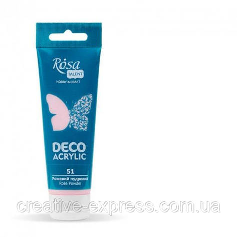 Акрил для декору, Рожева пудра, матовий, 75 мл, ROSA TALENT, фото 1