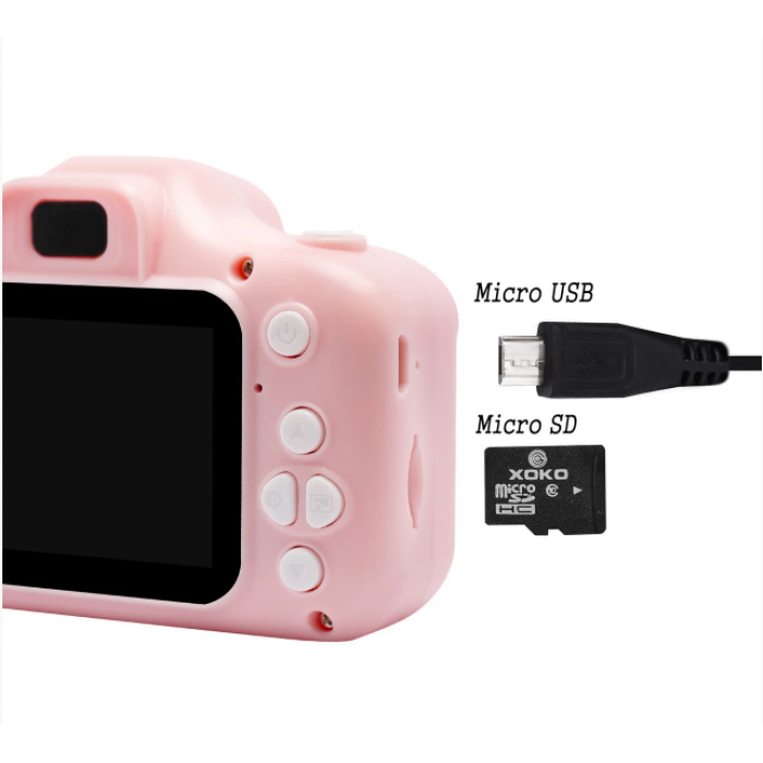 Детский цифровой фотоаппарат WOW Kids Camera GM14 Видеокамера Розовый - фото 4 - id-p1668706864