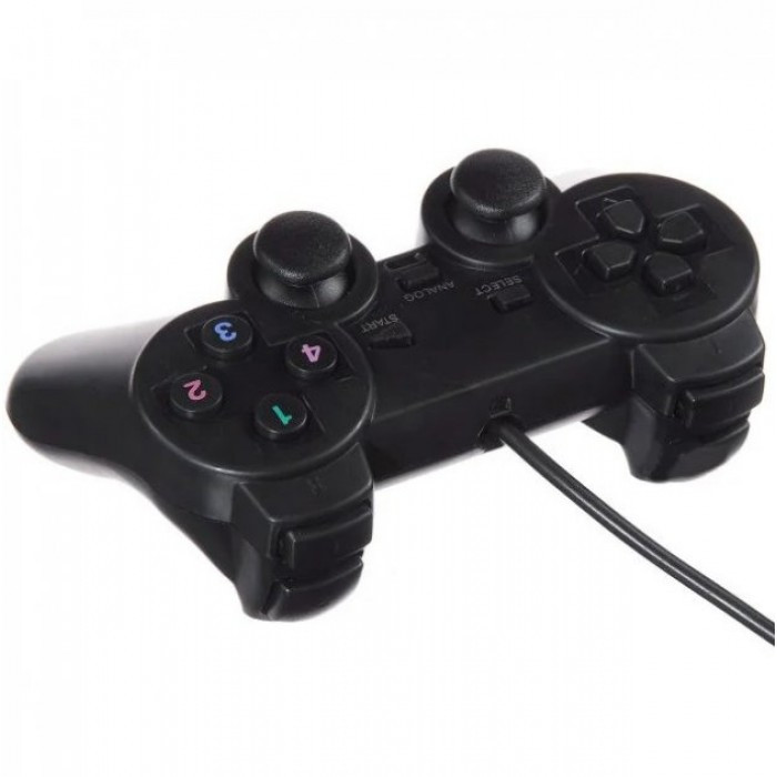 Проводной USB джойстик WOW DJ-208 Геймпад DualShock вибро для PC Черный - фото 3 - id-p1668706876