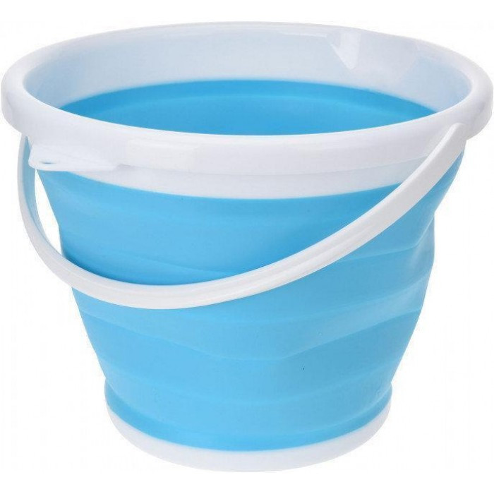 Ведро туристическое складное WOW Collapsible Bucket 5 литров Синий - фото 1 - id-p1668707918