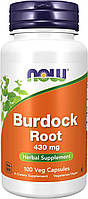 Корень лопуха (Burdock Root) NOW Foods, 430 мг 100 капсул