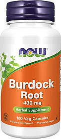 Корінь лопуха (Burdock Root) NOW Foods, 430 мг 100 капсул