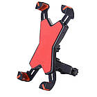 Поворотний велотримач для телефону (12*6,5 см), Червоний / Універсальна велосипедна підставка для телефону, фото 3