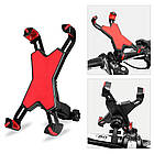 Поворотний велотримач для телефону (12*6,5 см), Червоний / Універсальна велосипедна підставка для телефону, фото 6