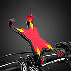 Поворотний велотримач для телефону (12*6,5 см), Червоний / Універсальна велосипедна підставка для телефону, фото 7