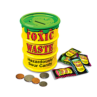 Копилка с кислыми конфетами Toxic Waste Yellow Money Banks 84g