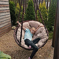 Гойдалка домашня підвісна, Садова гойдалка, Гойдалка кругла підвісна, навантаження 202 кг, діаметр 95 см