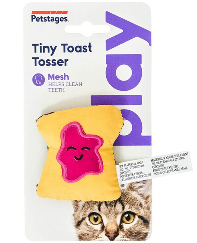 Petstages (Петстейджес) Dental Tiny Toast Tasser — Іграшка для котів, у вигляді хлібного тоста