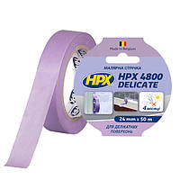 Маскуюча малярна стрічка HPX 4800 для делікатних поверхонь 25 мм x 50 м фіолетова