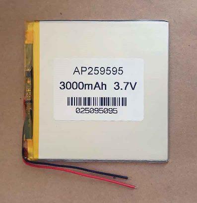 Акумулятор літієво-полімерний Li-Pol 3000 mAh 3.7v 259595