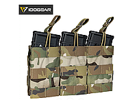 Тройной подсумок IDOGEAR Triple Mag Pouch 5.56mm MOLLE, цвет: MultiCam, Nylon 3547