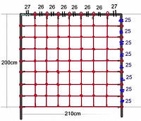 Сітка для лазанья 2,00 x 2,10 м S-Hook для дитячих ігрових комплексів