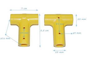 Т-образний з'єднувач для канатів діаметром 16 мм