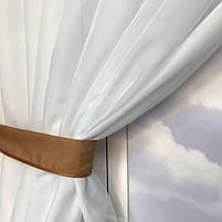 Коротка тюль для спальні із шифону ALBO 300x170 cm Коричнева (KU-139-13), фото 4