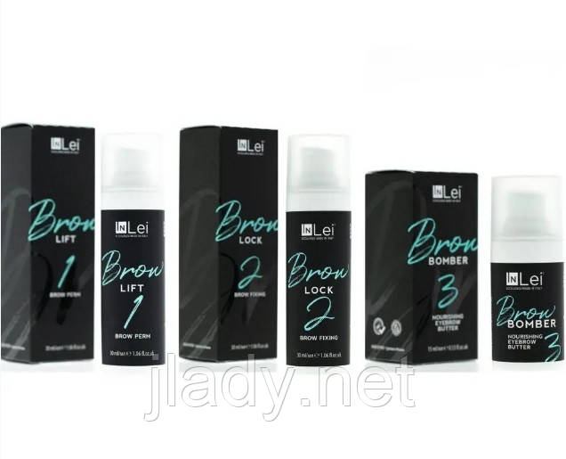 Набір розчинів для брів InLei в баночках.