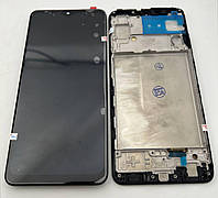 Дисплей Samsung A22 4G 2021/A225, черный, с тачскрином, с рамой, OLED (small size lcd)