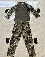 Военная форма WolfTrap цвета Пиксель с убаксом, наколенниками и налокотниками