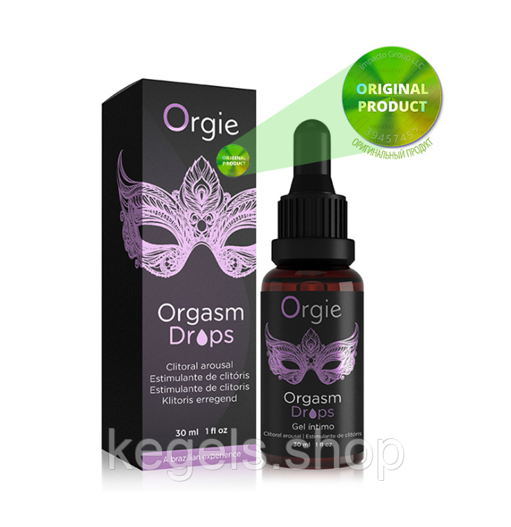 Збуджуючі краплі для клітора ORGASM DROPS, 30 мл ORGIE (Бразилія-Португалія)