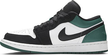 Кроссовки Nike Air Jordan 1 Low White Black Mystic Green - 553558-113, фото 3