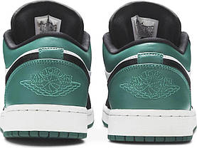 Кроссовки Nike Air Jordan 1 Low White Black Mystic Green - 553558-113, фото 5