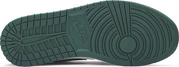 Кроссовки Nike Air Jordan 1 Low White Black Mystic Green - 553558-113, фото 6