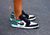 Кроссовки Nike Air Jordan 1 Low White Black Mystic Green - 553558-113, фото 6