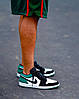 Кроссовки Nike Air Jordan 1 Low White Black Mystic Green - 553558-113, фото 7