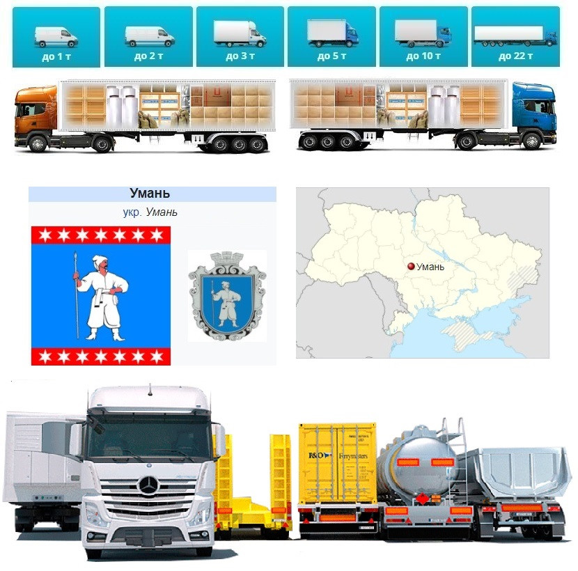 Вантажоперевезення із Умані в Умань