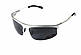 Окуляри поляризаційні BluWater Alumination-5 Silver Polarized (gray) чорні в сріблястій оправі, фото 4