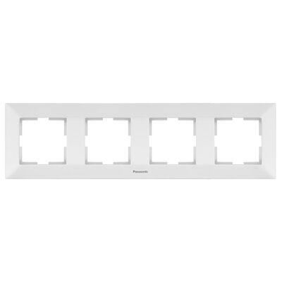 Рамка чотиримісна горизонтальна Panasonic Arkedia Slim, рамка для розеток 4ая, фото 1