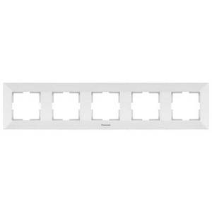 Рамка п'ятимісна горизонтальна Panasonic Arkedia Slim, рамка 5 постів для розеток