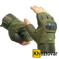 Перчатки тактические военные без пальцев Clefers Tactical XL, Зеленый