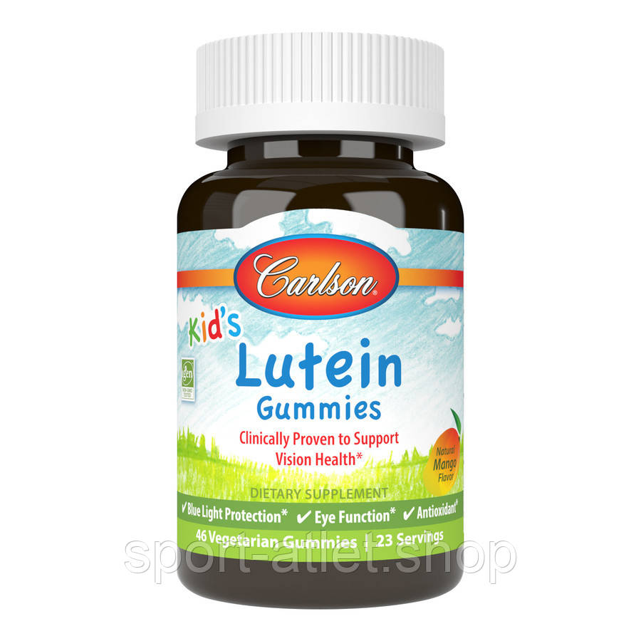 Натуральна добавка Carlson Labs Kid's Lutein Gummies, 46 желейок Манго, фото 1