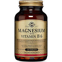 Витамины и минералы Solgar Magnesium with Vitamin B6, 250 таблеток