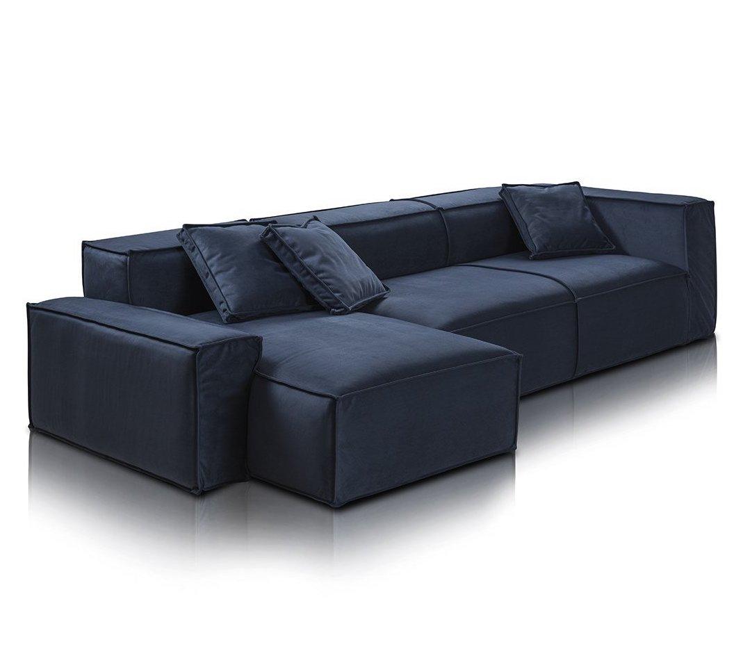 Дизайнерський модульний диван кутовий MeBelle BELLA SOFA 2,6 х 1,5 м сучасний у вітальню, велюр, ріг