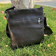 Чоловіча сумка через плече, Чоловіча барсетка через плече, сумка з натуральної шкіри, сумка месенджер чоловіча, фото 6