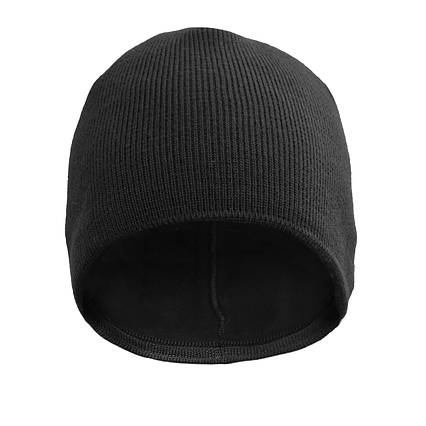 Шапка підшоломник вязана чорна, шапка тактична тепла, осінь / зима, утеплена флісом, шапка ЗСУ