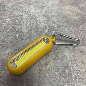 Ліхтарик-брелок з карабіном жовтий 24819