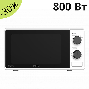Мікрохвильова піч Mirta Elegance MW-2510 800 Вт на 23 л серебро (mon-2510-W MW)