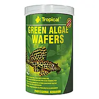 Сухий корм для акваріумних риб Tropical в пластинках «Green Algae Wafers» 1 л (для травоїдних донних риб)