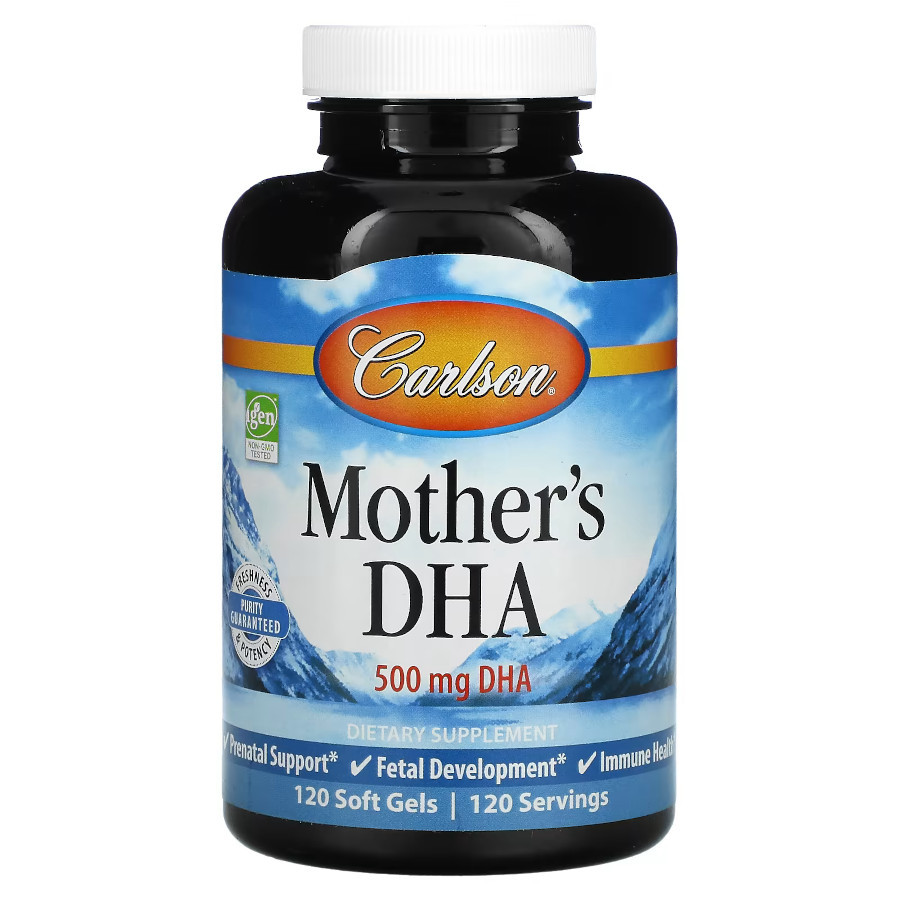 Жирні кислоти Carlson Labs Mother's DHA, 120 капсул CN10135 SP