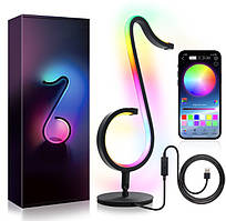Настільна LED лампа нічник RGB Musical Нота Tik Tok з пультом (дефект)