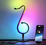 Настільна LED лампа нічник RGB Musical Нота Tik Tok з пультом (дефект), фото 7